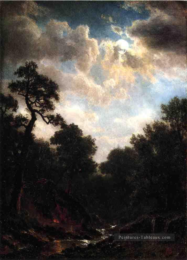 Clair de lune Paysage Albert Bierstadt Peintures à l'huile